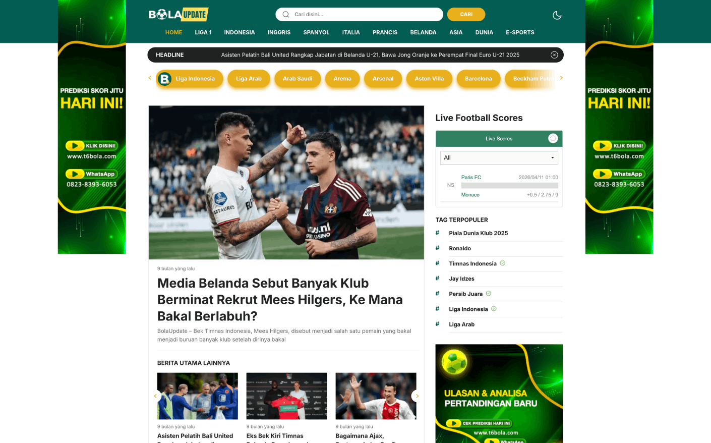 Portal Berita Olahraga Terlengkap & Publikasi Media Teraman – Bola Update
