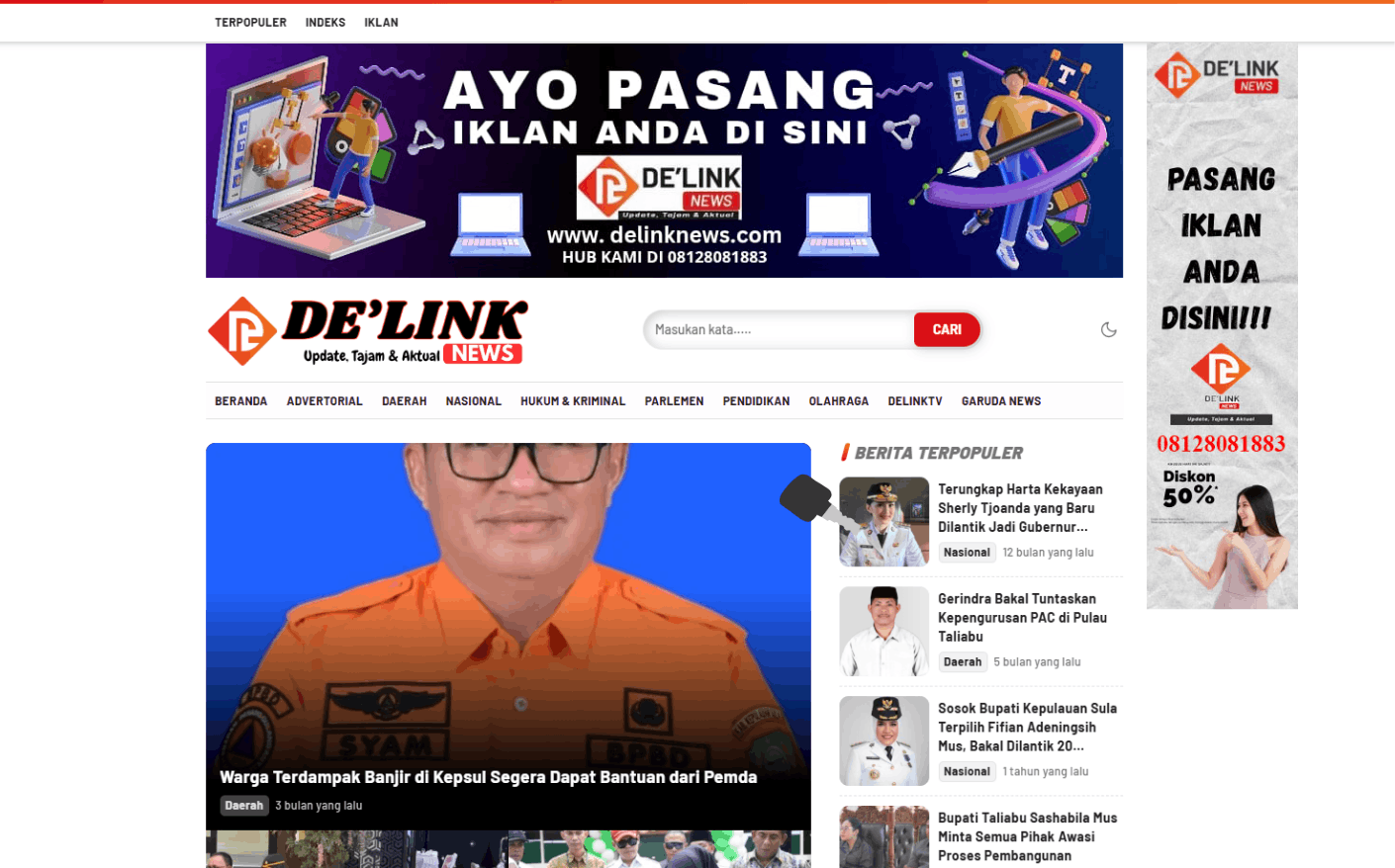 Jasa Pasang Iklan & Artikel Berita Terpercaya – De’Link News