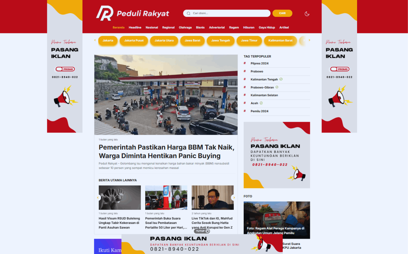 Jasa Pasang Iklan & Advertorial Portal Berita – Peduli Rakyat